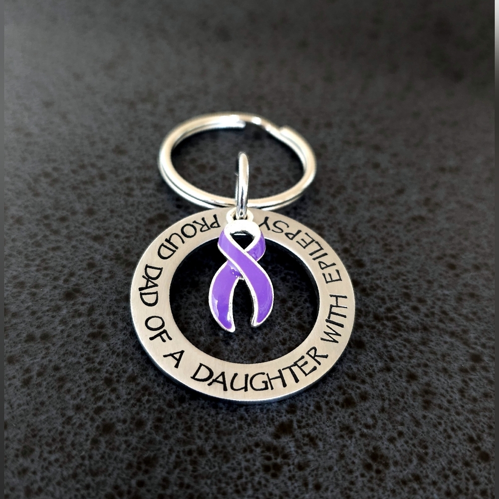 Proud Dad of a Daughter with Epilepsy, Father's Keychain